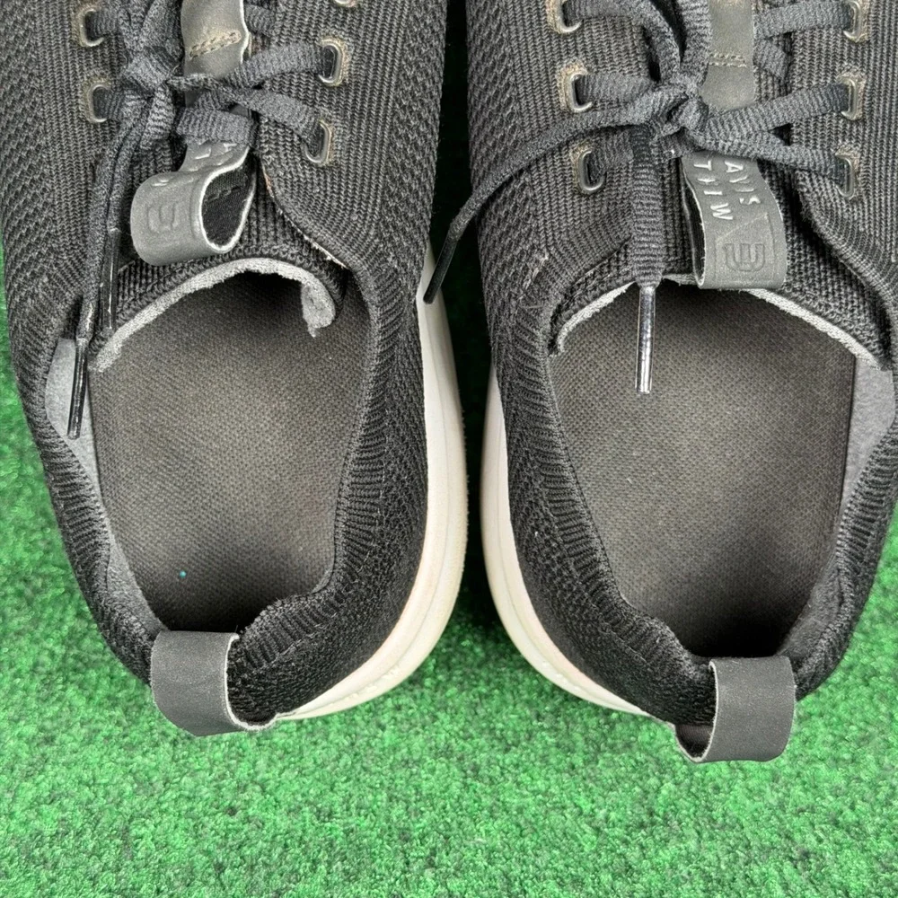 TravisMathew The Daily Knit Sneaker Men 11 Black White Athletic Golf Work Casual